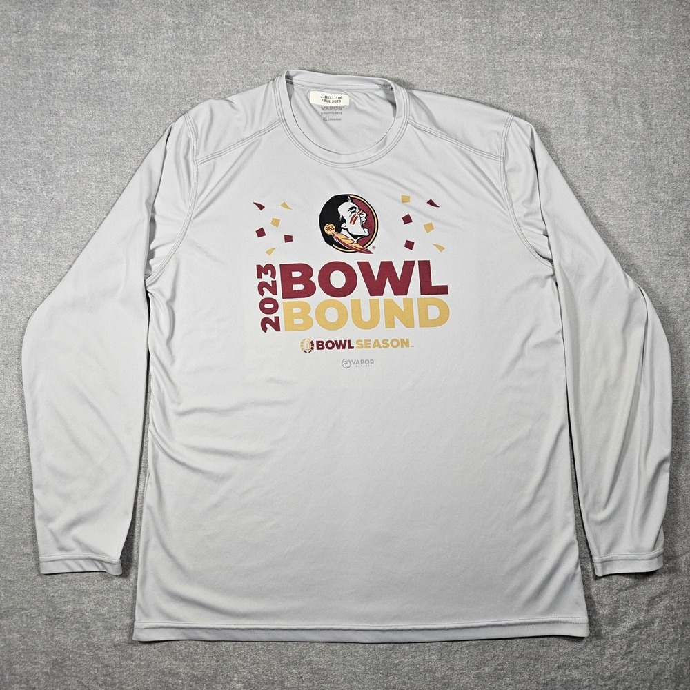 Vapor Apparel Florida State Seminoles 2023 Bowl Bound Long Sleeve Shirt Mens XL